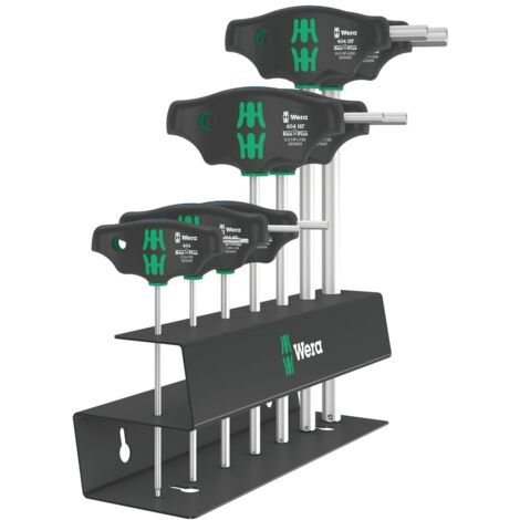 Wera 454/7 HF Set 2 Schraubendrehersatz Quergriff-Schraubendreher Hex-Plus mit Haltefunktion, 7-tlg.