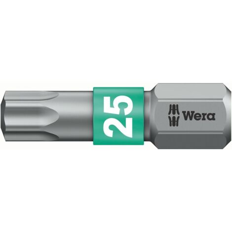 WERA 5066126001 Bit 867/1 BTZ 1/4 Zoll T 25 Länge 25 mm BiTorsion, zähhart