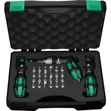 Wera 7440/41/42 Werkstatt Drehmoment-Schraubendreher-Set 27teilig 0.3 - 6 Nm