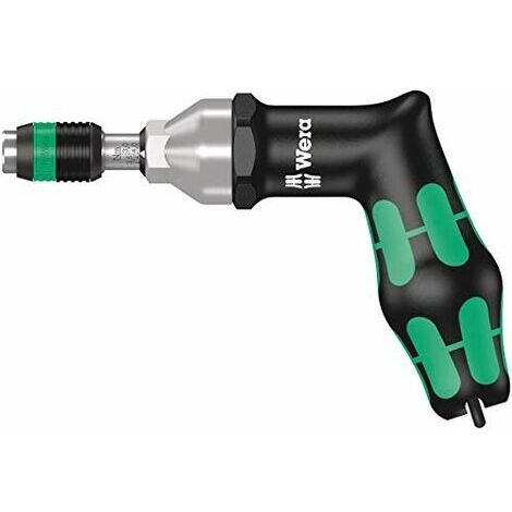 Wera 7442 Kraftform Giraviti dinamometrici Regolabili con Impugnatura a Pistola e Porta-Inserti Rapidaptor, 1/4 Pollice, 3,0-6,0 NM
