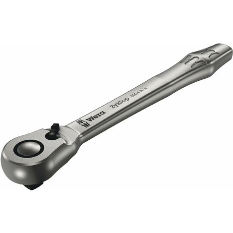Wera 8004 A Cricchetto Zyklop Metal con levetta per invertire la rotazione con attaco da 1/4", 1/4 pollice x 141.0 mm