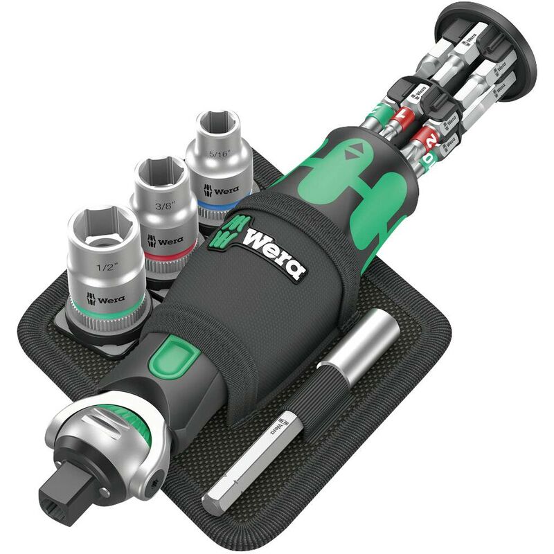 Wera Zyklop Pocket Set Imperial 2 Tournevis porte-embouts 1/4", 3/8" X582762