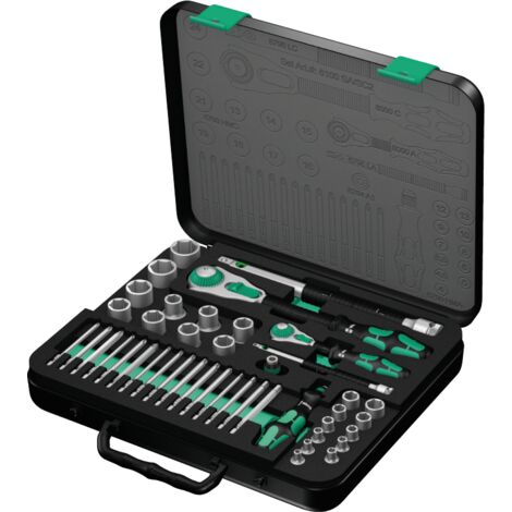 Wera 8100 SA/SC 2 Zyklop Steckschlüsselsatz 43 tlg. 1/4 und 1/2 Zoll