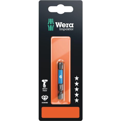 Wera, 840/4 IMP DC Impaktor Inserti SB, Hex-Plus, 6.0 x 50 mm