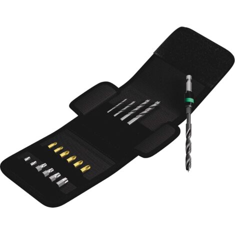 Wera, 849/855/867/18 Inserti a punta elicoidale per legno e assortimento di inserti, 18 pezzi