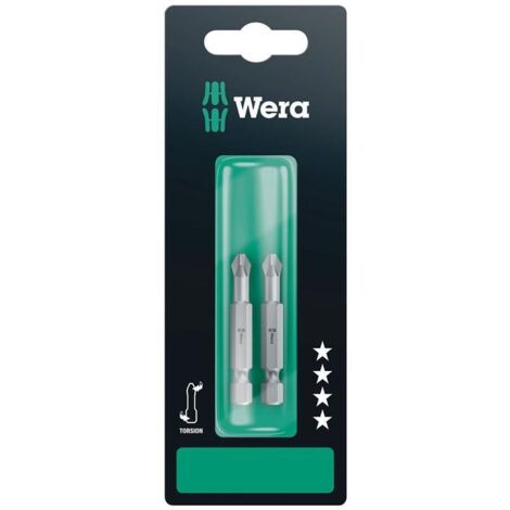 Wera 851/4 TZ SB SiS 05134381001 Kreuzschlitz-Bit PH 2 Werkzeugstahl legiert, zähhart F 6.3 2 St.