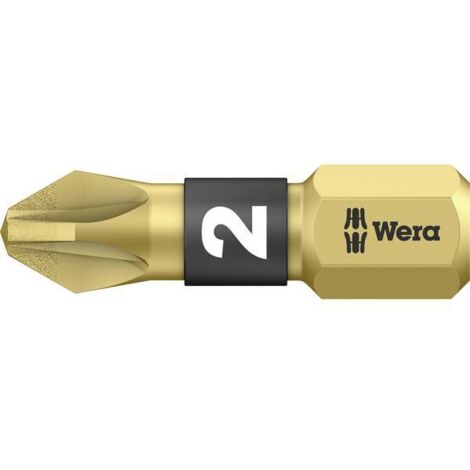 Wera 855/1 BDC PZ 2 X 25 05056702001 Inserto a Croce PZ 2 Acciaio per utensili rivestimento di diamante D 6.3 1 pz.