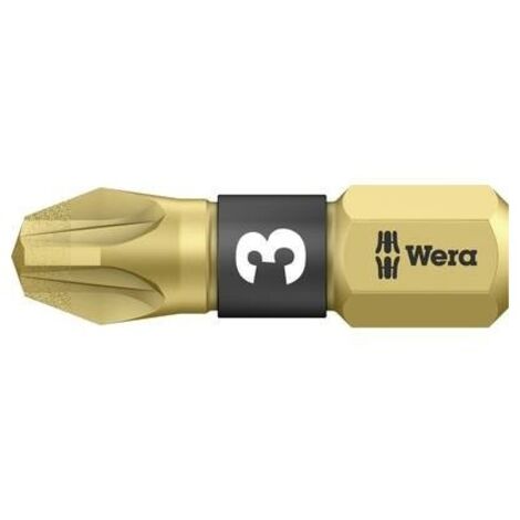 Wera 855/1 BDC PZ 3 X 25 05 056704 001 Inserto a Croce PZ 3 Acciaio per utensili rivestimento di diamante D 6.3 1 pz.