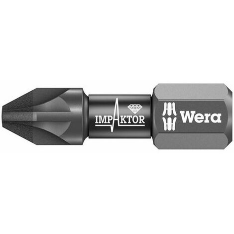 Wera 855/1 Imp Dc Sb Inserti Impaktor Pozidriv, Pz 2 X 25 Mm, Nero