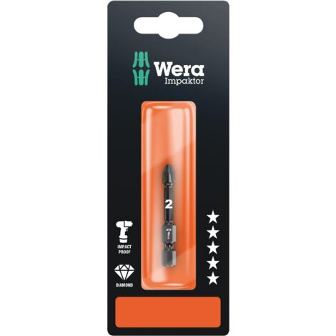 Wera, 855/4 IMP DC Impaktor Inserti Pozidriv SB, PZ 2 x 50 mm