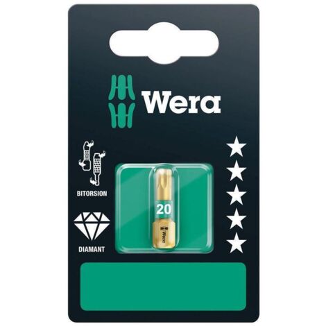Wera 867/1 BDC SB SiS 05134376001 Torx-Bit T 20 Werkzeugstahl legiert, diamantbeschichtet D 6.3 1 St
