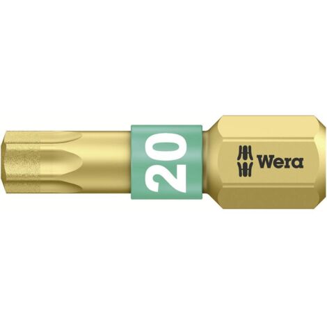 Wera 867/1 BDC TX20X25 05 066104 001 Inserto Torx T 20 Acciaio per utensili legato, rivestimento di diamante D 6.3 1 pz