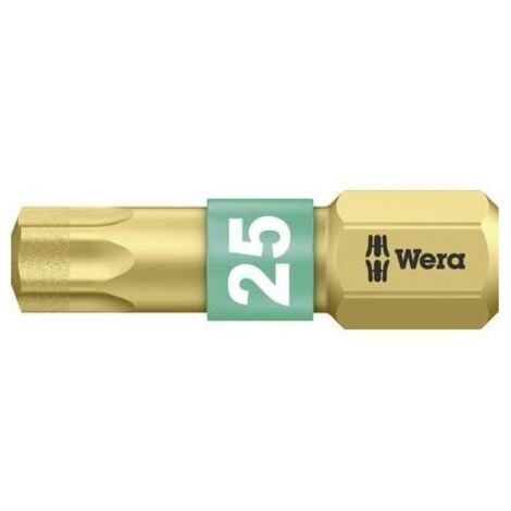 Wera 867/1 BDC TX25X25 05 066106 001 Inserto Torx T 25 Acciaio per utensili legato, rivestimento di diamante D 6.3 1 pz