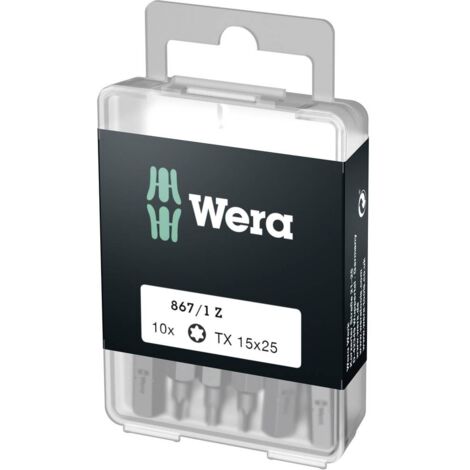 Wera, 867/1 DIY Inserti TORX, TX 15 x 25 mm (10 Bits pro Box)