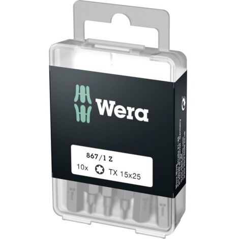 Wera, 867/1 DIY Inserti TORX, TX 15 x 25 mm (10 Bits pro Box)