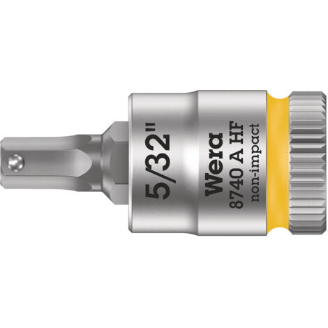 Wera 8740 A 05003385001 6 pans intérieurs Douille 5/32" 1/4" (6.3 mm) X863091