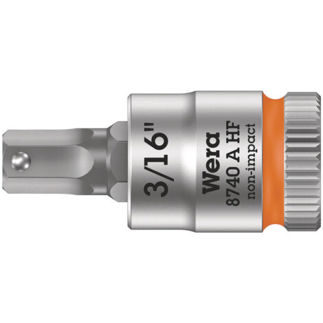 Wera 8740 A 05003386001 Innen-Sechskant Steckschlüsseleinsatz   3/16"    1/4" (6.3 mm)