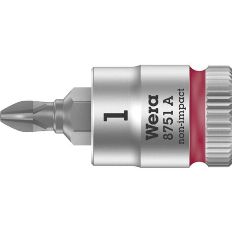Wera 8751 A 05003350001 Croce Phillips Inserto giravite a bussola PH 1 1/4 (6.3 mm)