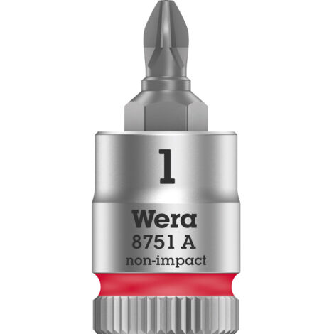 Wera 8751 A 05003350001 Kreuzschlitz Phillips Steckschlüssel-Bit-Einsatz    PH 1   1/4" (6.3 mm)