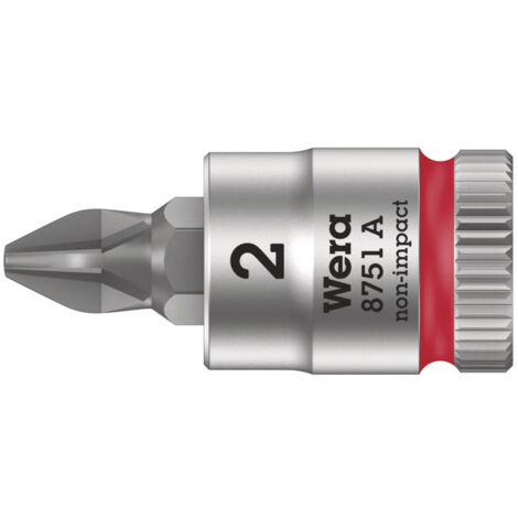 Wera 8751 A 05003351001 Kreuzschlitz Phillips Steckschlüssel-Bit-Einsatz    PH 2   1/4" (6.3 mm)