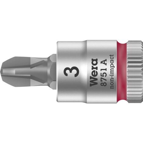 Wera 8751 A 05003352001 Croce Phillips Inserto giravite a bussola PH 3 1/4 (6.3 mm)