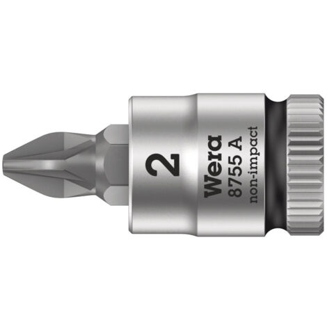 Wera 8755 A 05003354001 Kreuzschlitz Pozidriv Steckschlüssel-Bit-Einsatz    PZ 2   1/4" (6.3 mm)