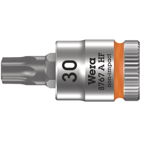 Wera 8767 A HF TX Zyklop Bitnuss mit 1/4"-Antrieb, mit Haltefunktion, TX 30 x 28 mm
