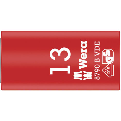Wera 8790 B VDE 05004957001 Außen-Sechskant VDE-Steckschlüsseleinsatz  13 mm     3/8" (10 mm)