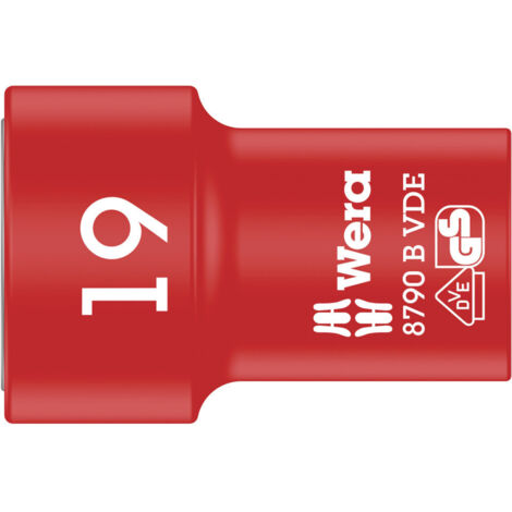 Wera 8790 B VDE 05004963001 6 pans extérieurs Douille 19 mm 3/8" (10 mm) X861311