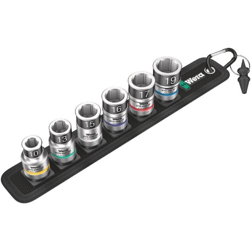 Set di chiavi a bussola Belt C 1 Zyklop 7 pezzi. 1/2 pollice 10-19 mm per viti a brugola.