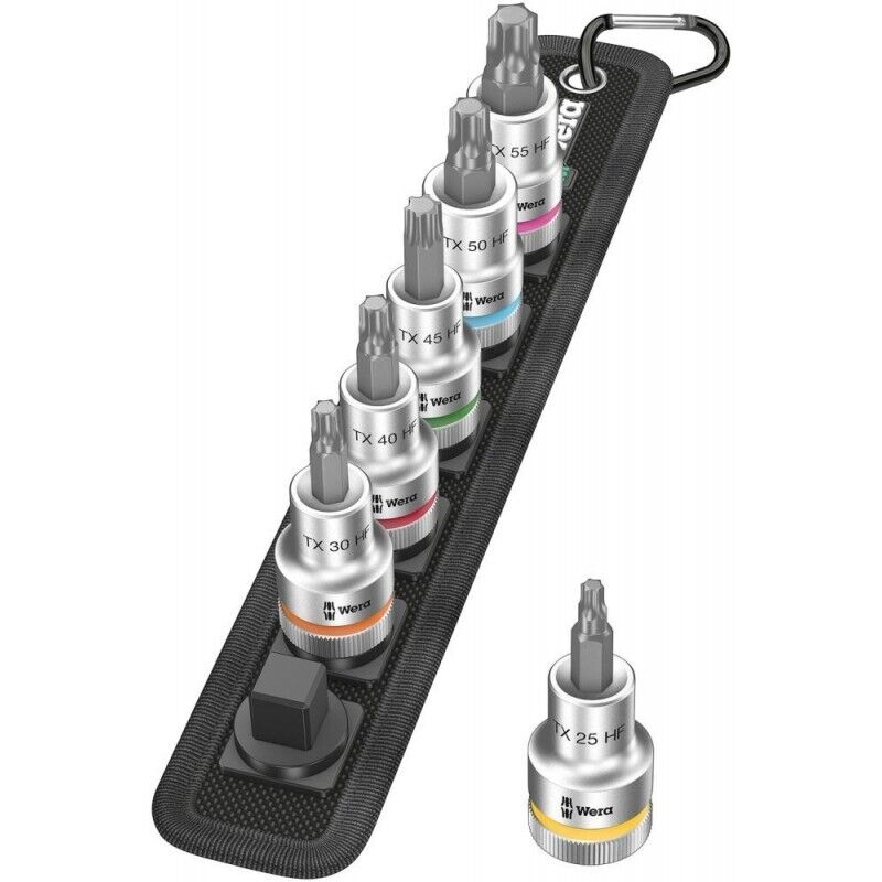 Wera - Jeu de clés à douille Belt c 3 torx® hf Zyklop 6 pièces 1/2 po. T25 - T55