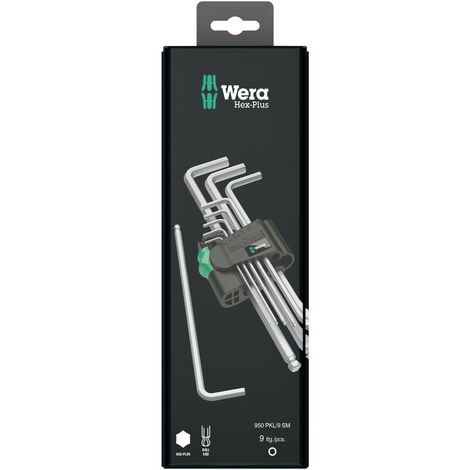 Wera 950/9 Hex-Plus 1 SB Winkelschlüsselsatz gestellverchromt 9-tlg 05073391001