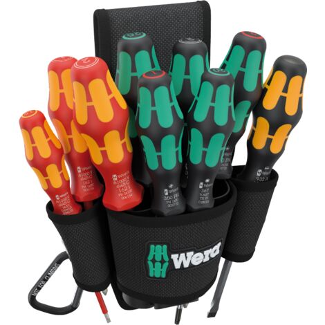 Wera 9620 Gürteltasche Set 1, VDE Universal Schraubendreher-Set, 10-teilig