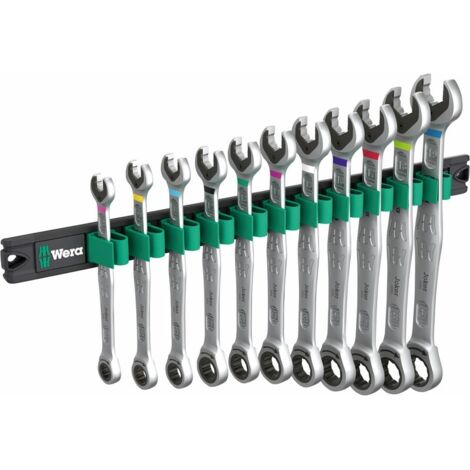 Wera 9630 Magnetleiste 6000 Joker 1 Maul-Ringratschenschlüssel-Satz, 11-teilig