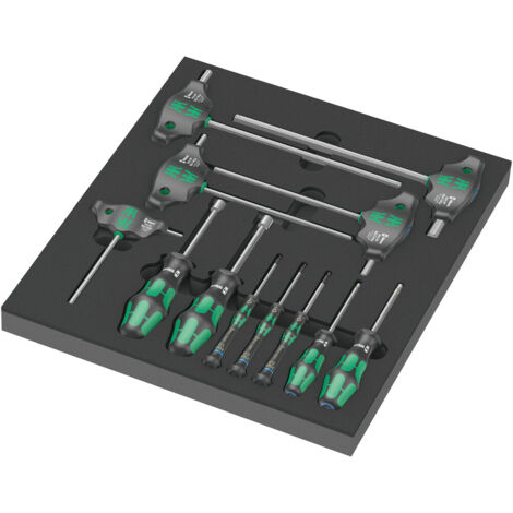 Wera 9713 Kit de tournevis Hex en mousse 1