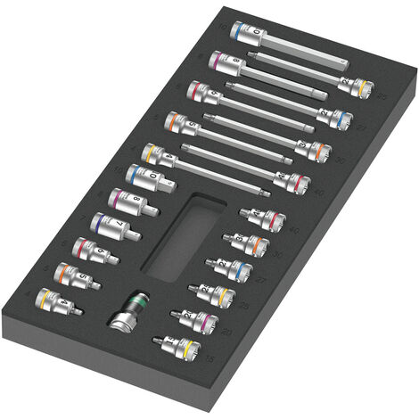 Wera 9723 Schaumstoffeinlage Zyklop B 3/8" Bitnuss Set 1