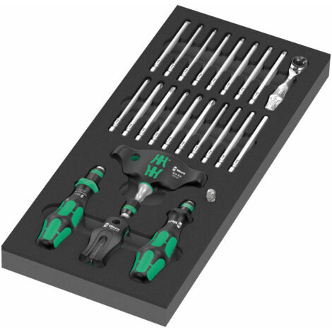 Wera 9752 Insert en mousse Kraftform Kompakt Ratschen Set 1, 24 pièces
