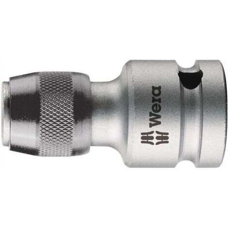 Wera – Adaptateur d'embouts carré d'entraînement 1/2 po – Hexagone 1/4 po – Compatible visseuses sans fil – Pour vissage rapide - 5042760001
