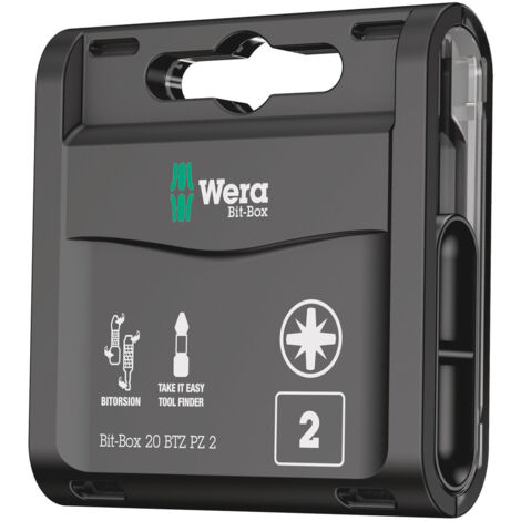 Wera Bit-Box 20 BTZ PZ, PZ 2 x 25 mm 20-teilig 05057761001 Bits Bit-Box