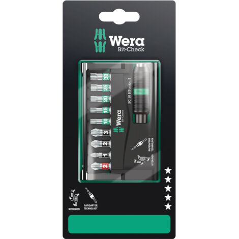 Wera Bit-Check 10 BiTorsion 3 SB, 10 pièces - 05073418001