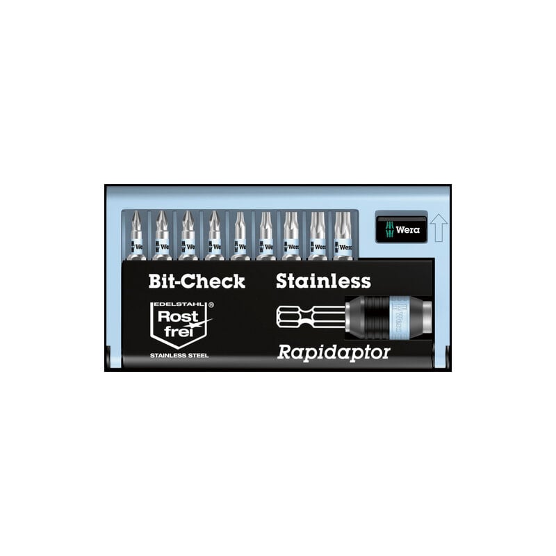 Wera - Coffret 10 Embouts Bit Check Inox 1 sb