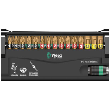 Wera Bit-Check 30 Diamond 1 Bit-Sortiment Bits 30-teilig 05057431001