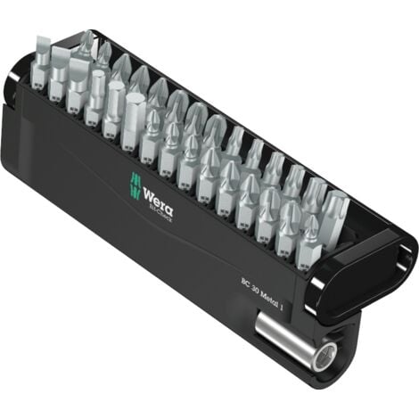 Wera Bit-Check 30 Metal 1 robuster Bitsatz inkl. Universalbithalter 30-teilig