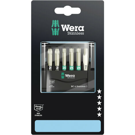 Wera Bit-Check 6 Stainless 1 SB, 6-teilig 05073634001