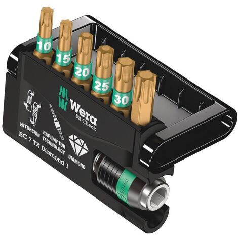 Wera Bit-Check 7 TX Diamond 1 05057415001 Bit-Set 7teilig Innen-TORX BiTorsion