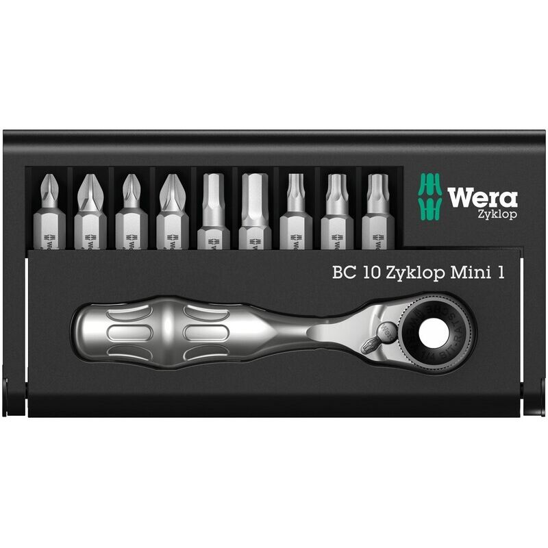 Bc br 9 05073645001 Jeu de cliquets réversibles 1/4 (6.3 mm) 87 mm - Wera