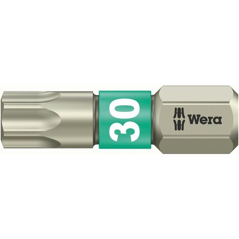 WERA Bit-Einsatz Edelstahl 3867/1TS 1/4"sechskant TX30/25 mm Torx®