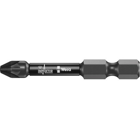 WERA - Bit IMPAKTOR per viti Pozidriv, 1/4 pollice E 6,3