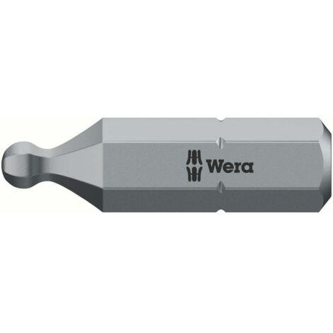 WERA - Bit per esagono, 1/4 pollice con testa sferoidale