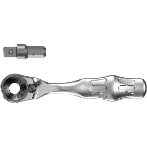 Wera Bit Ratsche 8001 A Zyklop Mini 1 SB 1/4", 65 Nm Ratschenschlüssel 2-teilig